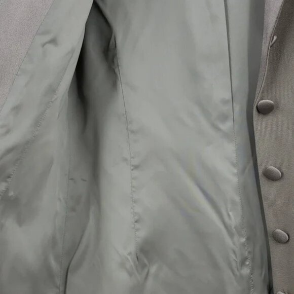 Vivian Shyu silver grey classic women's long coat blazer size 8 - Picture 4 of 6